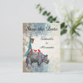 Grappige Parijs collage opslaan van de datum Aankondigingskaart (Staand voorkant)