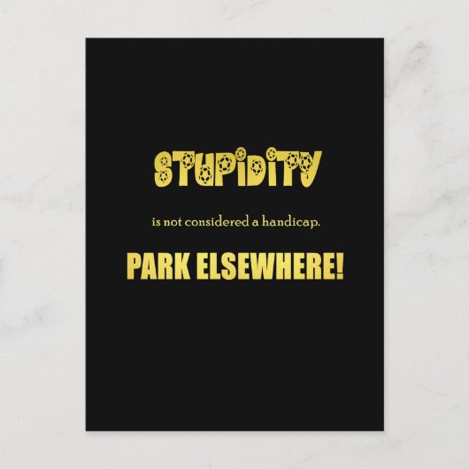 Grappige parkeer grap voor gehandicapten briefkaart (Voorkant)