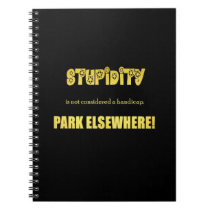 Grappige parkeer grap voor gehandicapten notitieboek