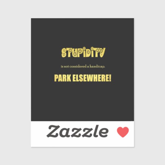 Grappige parkeer grap voor gehandicapten sticker (Vel)