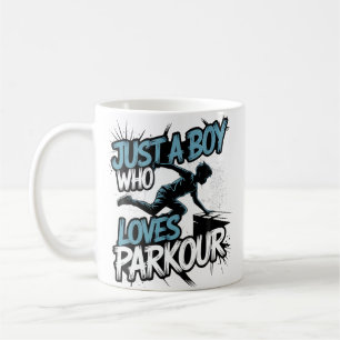 Grappige Parkour Gewoon Een Jongen Die Van Parkour Koffiemok