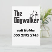 Grappige Parodie Hond Walker Trainer Sitter Kaart (Staand voorkant)