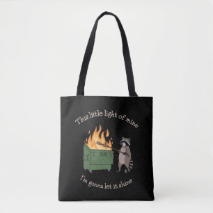 Grappige Parodie Vuilnisbak Brand Wasbeer Mentale  Tote Bag
