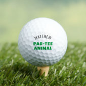 Grappige Party Dier Golfer Naam Golfballen (Insitu Shirt)