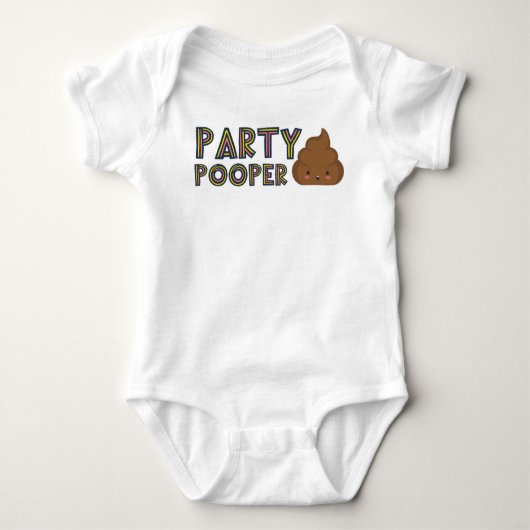 Grappige Party Pooper Romper (Voorkant)