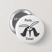 Grappige Party Time Mosquito Ronde Button 5,7 Cm (Voorkant /achterkant)