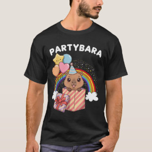 Grappige Partybara Capybara Gefeliciteerd Kinderen T-shirt