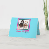 Grappige Pasen Basset Hound op Pasen kaart (Achterkant)