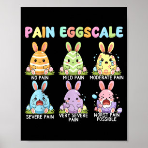 Grappige Pasen Dag Verpleegster Eieren Verpleegste Poster