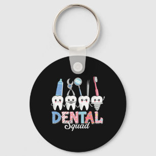 Grappige Pasen Dental Squad voor Dental Office Hyg Sleutelhanger