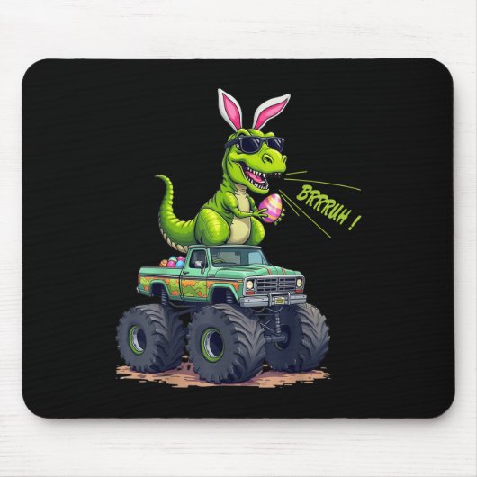 Grappige Pasen Dinosaurus Bruh - T-rex Easter Egg Muismat (Voorkant)
