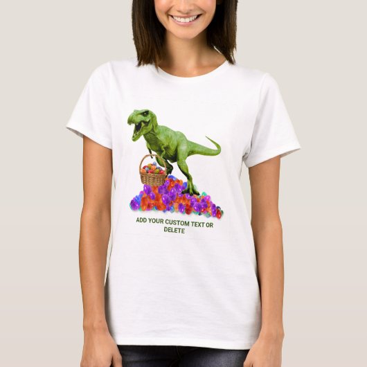 Grappige Pasen Dinosaurus Trex Paasei T-shirt (Voorkant)