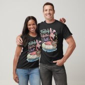 Grappige Pasen Flamingo Gevoel Eggstra Chille Cute T-shirt (Unisex)
