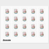 Grappige Pasen Flamingo Voelt zich Eggstra Chill S Vierkante Sticker (Vel)