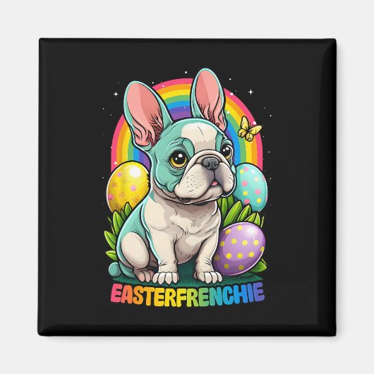 Grappige Pasen Franse Bulldog Easterfrenchie Schat Magneet (Voorkant)