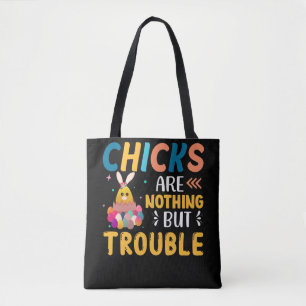 Grappige Pasen Kuikens Zijn Alleen Maar Problemen Tote Bag