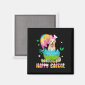 Grappige Pasen Labrador Retriever Hond Konijnenore Magneet (Voorkant / Achterkant)