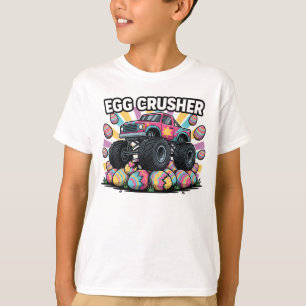 Grappige Pasen Monster Truck Eiervermaler Stunt Jo T-shirt