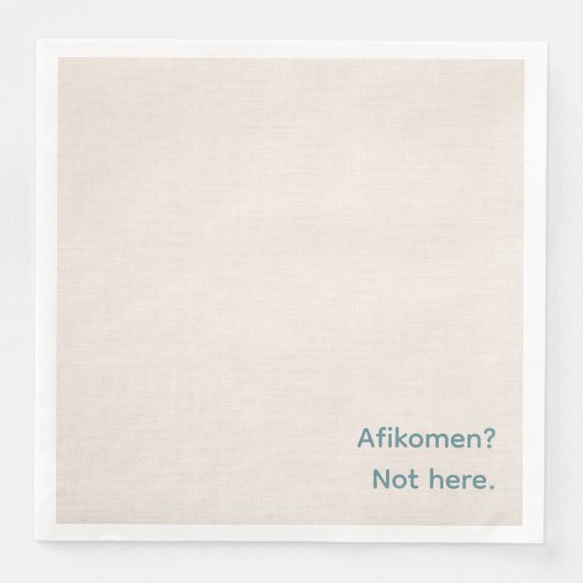 Grappige Pasen Seder servetten - Afikomen? (Voorkant)