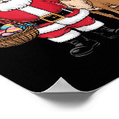 Grappige Pasen Sinterklaas met Bunny Ears en Egg B Poster (Hoek)