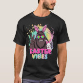 Grappige Pasen Vibes Bigfoot Bunny Ears Sasquatch T-shirt (Voorkant)