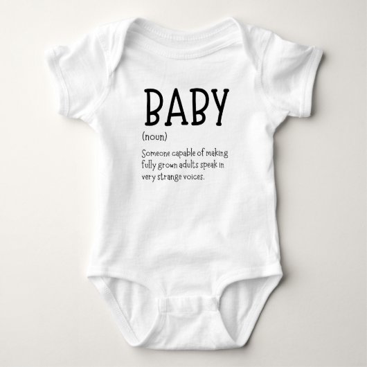Grappige Pasgeboren Grappige Baby Definitie Romper (Voorkant)