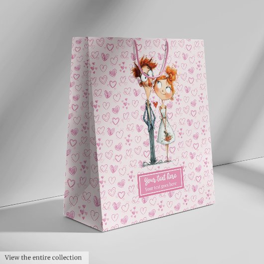 Grappige Passen getrouwd Gift Bag Eigenzinnige Car Medium Cadeauzakje