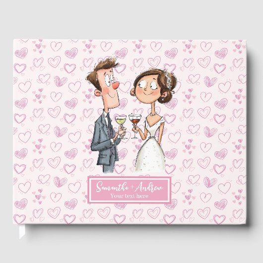 Grappige Passen getrouwd Humor bruiloft gastenboek (Voorkant)