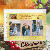 Grappige passieve hond kat 4 foto's minimalistisch feestdagenkaart