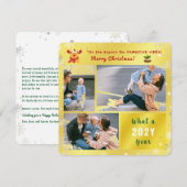 Grappige passieve Rudolph Elegante Schattigee Goud Feestdagenkaart (Voorkant / Achterkant)