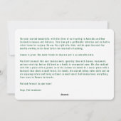 Grappige passieve Rudolph foto's Letter Schattige  Feestdagenkaart (Achterkant)