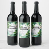 💍Grappige Passiflora Serenity Wijn Etiket (Flessen)