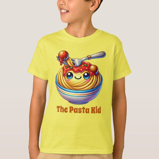 Grappige pasta kind tekst toevoegen t-shirt (Voorkant)
