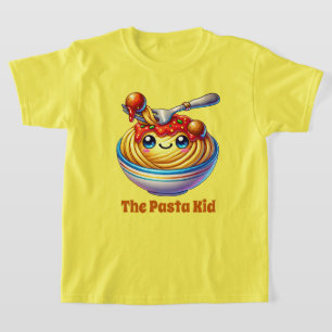 Grappige pasta kind tekst toevoegen t-shirt