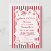 Grappige Pasta La Vista Italiaans diner 40e verjaa Kaart (Voorkant)