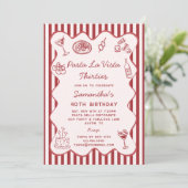 Grappige Pasta La Vista Italiaans diner 40e verjaa Kaart (Staand voorkant)