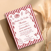 Grappige Pasta La Vista Italiaans diner 40e verjaa Kaart