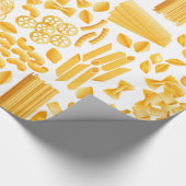 Grappige pasta print noedels patroon cadeaupapier (Hoek)