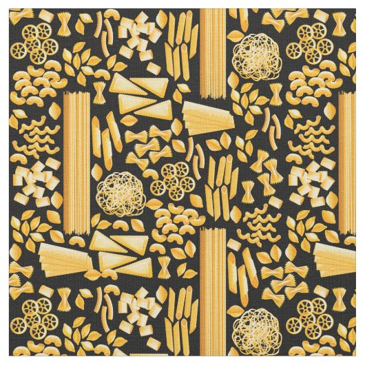 Grappige pasta print noedels patroon stof (Close Up)