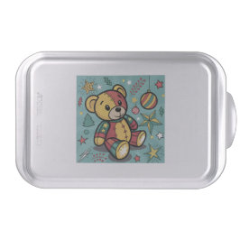 Grappige Patchwork Kerst Teddy Bear Bakblik