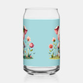 Grappige patchwork varken in bloementuin blikvorm glas (Rechts)