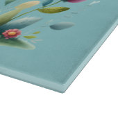 Grappige patchwork varken in bloementuin snijplank (Hoek)