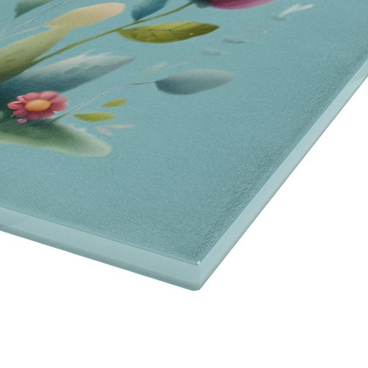 Grappige patchwork varken in bloementuin snijplank (Hoek)