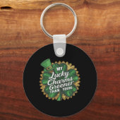 Grappige Patricks Dag Mijn Lucky Charm Groener Dan Sleutelhanger (Voorkant)