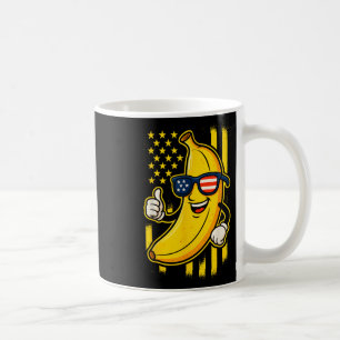 Grappige Patriotische Banaan Amerikaanse Vlag Sung Koffiemok