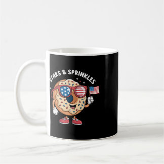 Grappige Patriotische Donut Sterren En Sprinkles A Koffiemok