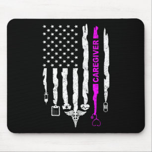 Grappige Patriotische Verzorgster Verpleegster Usa Muismat