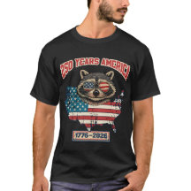 Grappige Patriotistische Wasbeer Amerika 250 Jaar