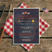 Grappige Patriottische 4 juli BBQ-feestuitnodiging Aankondiging