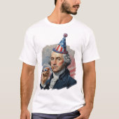 Grappige Patriottische 4 juli Viering T-shirt (Voorkant)